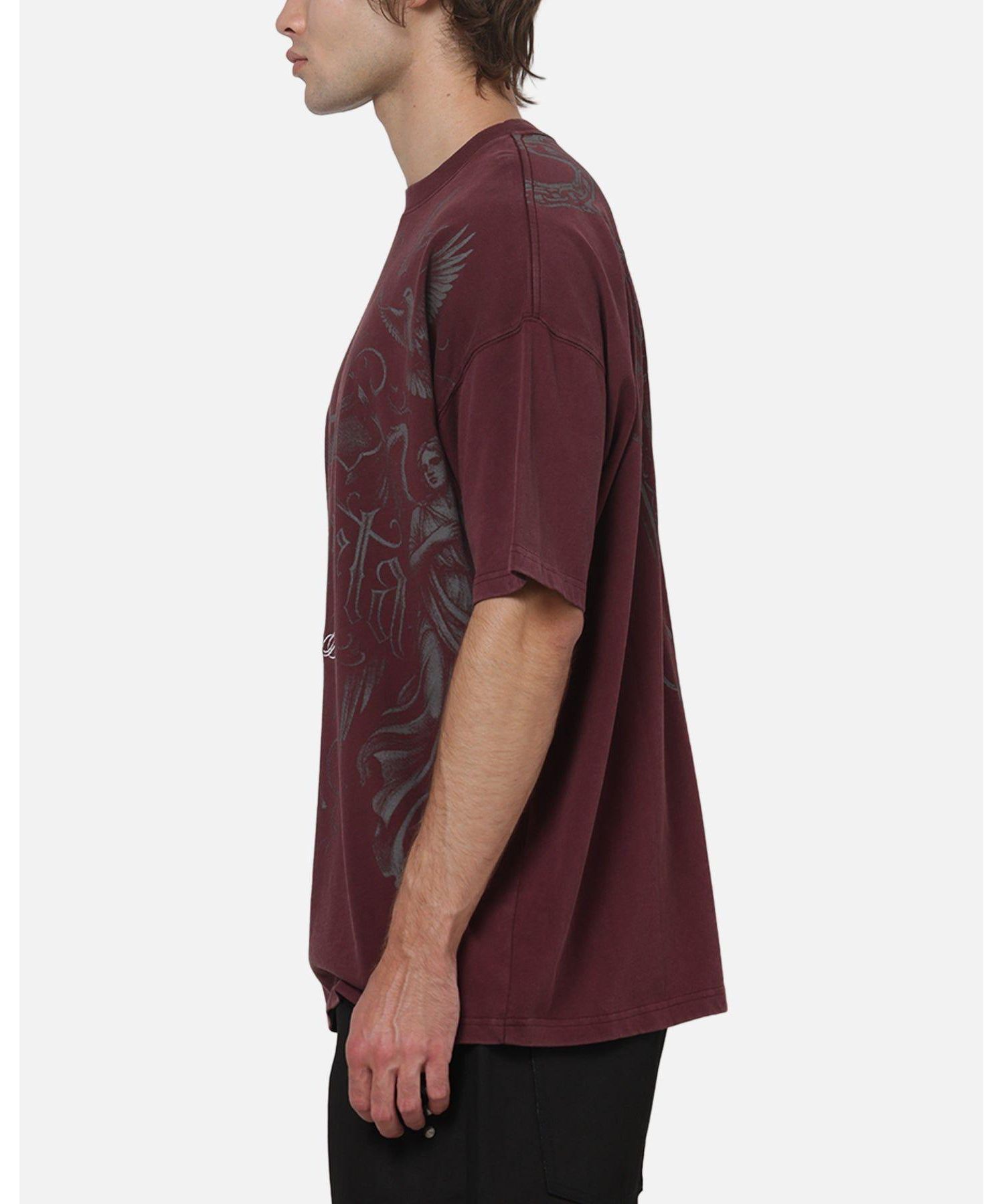 Men's Renaissance Boxy T-Shirt - Pigment Washed Port S