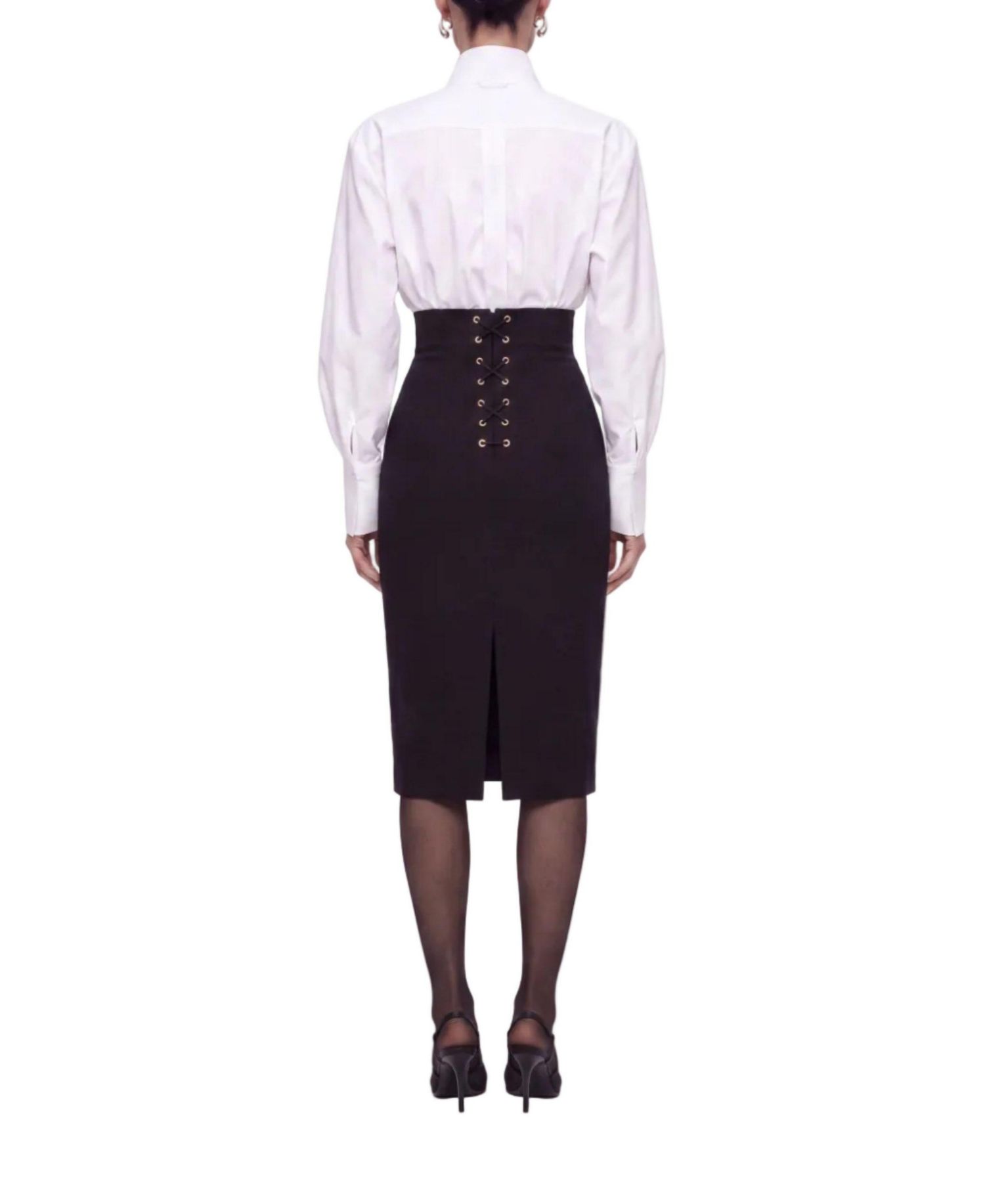 Women's High-Waisted A-Line Midi Skirt