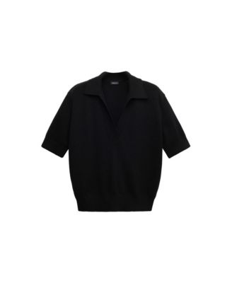 Women's Selection Polo-Collar Wool-Blend Sweater