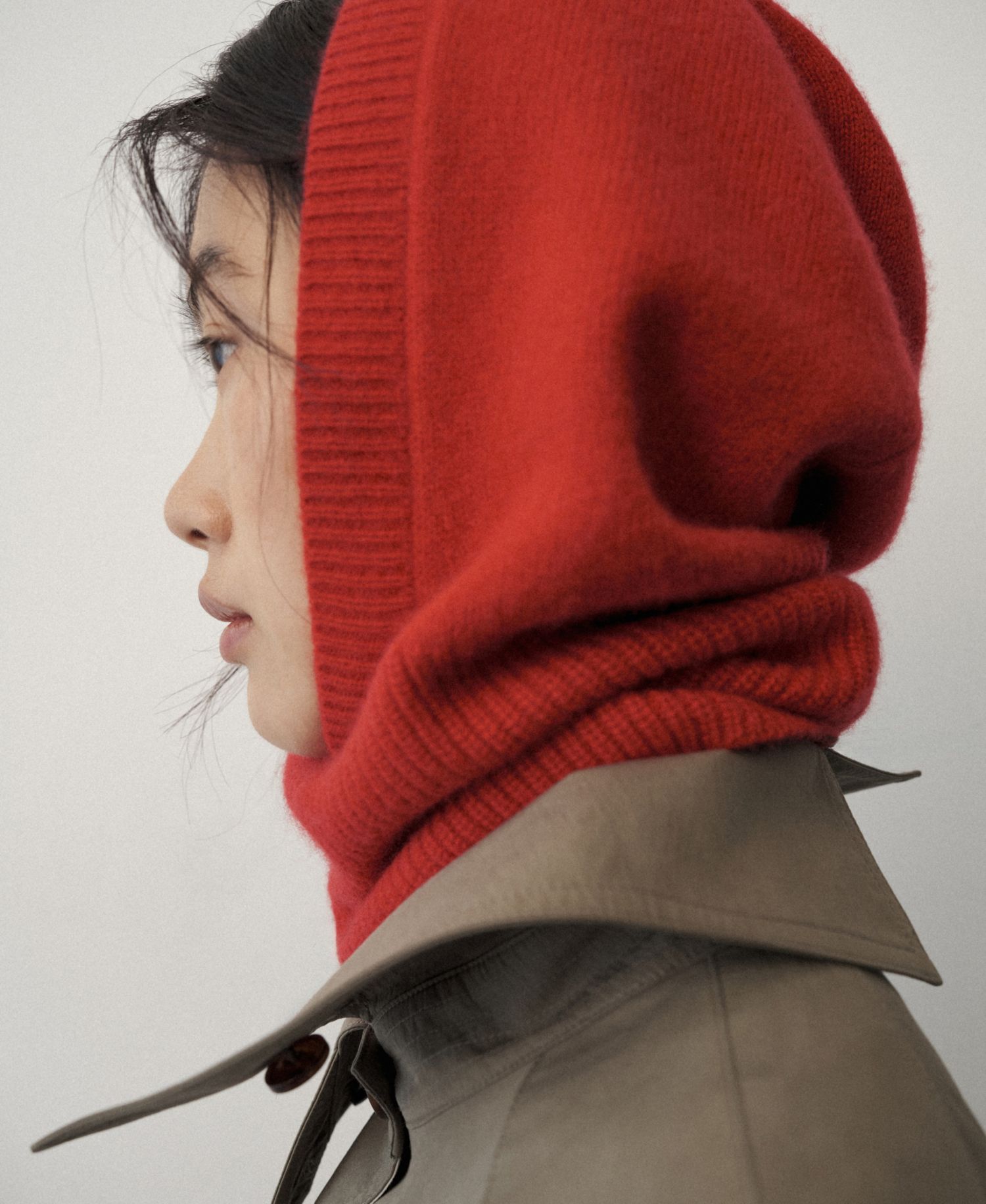 Women's Selection Knit Ribbed Wool/Cashmere-Blend Balaclava