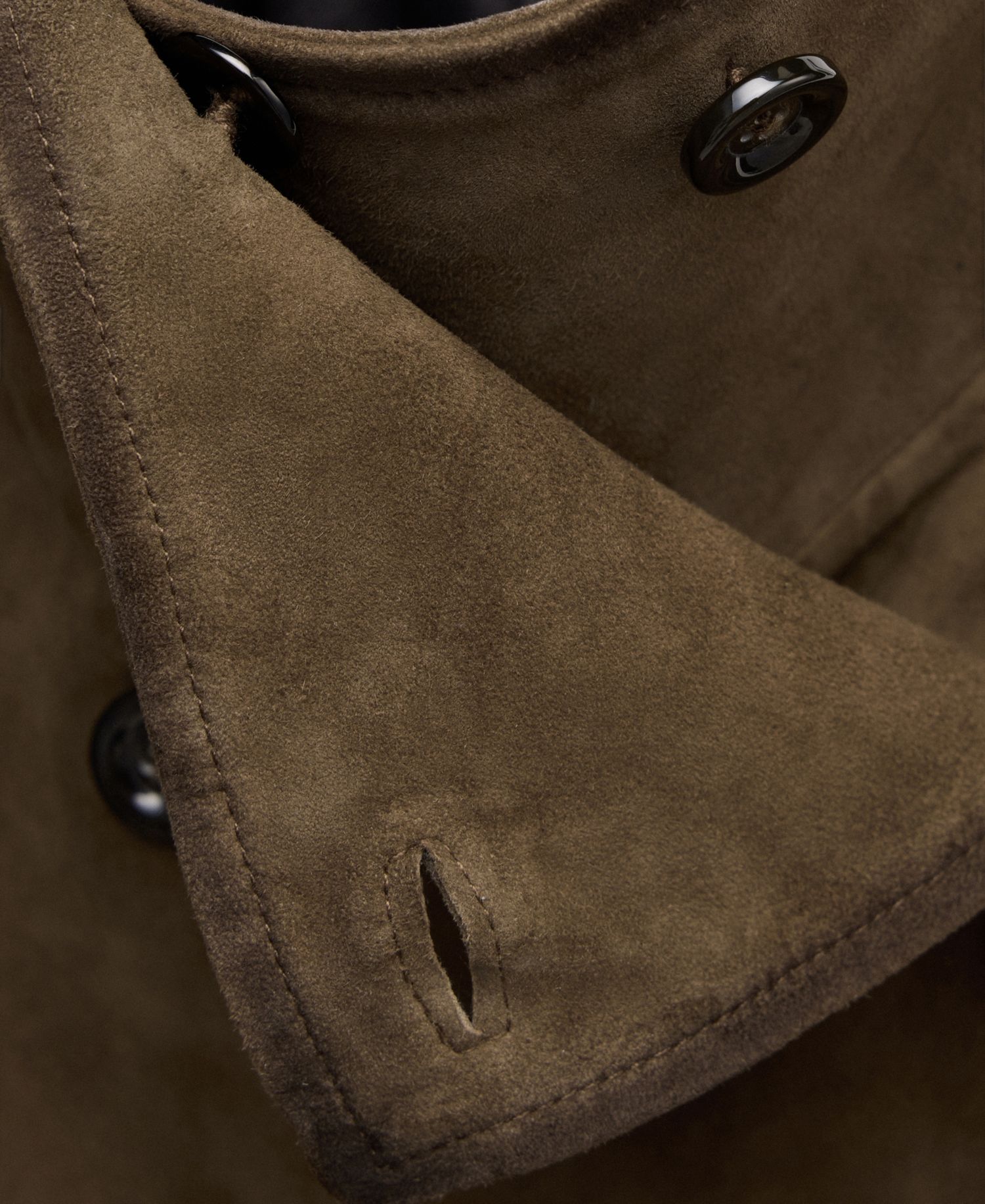 Women's Selection Oversized Belted Suede Jacket