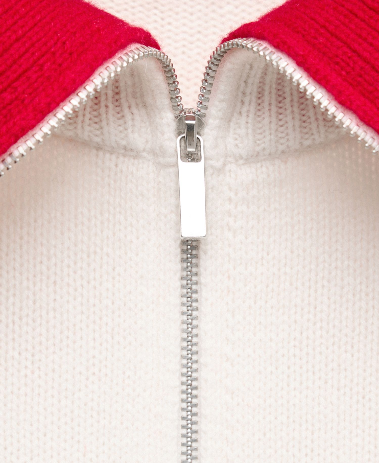 Women's Selection Contrast Collar Wool-Cashmere Blend Sweater