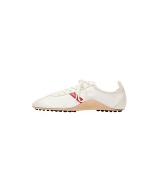 Women's Selection Leather Contrasting-Sole Sneakers