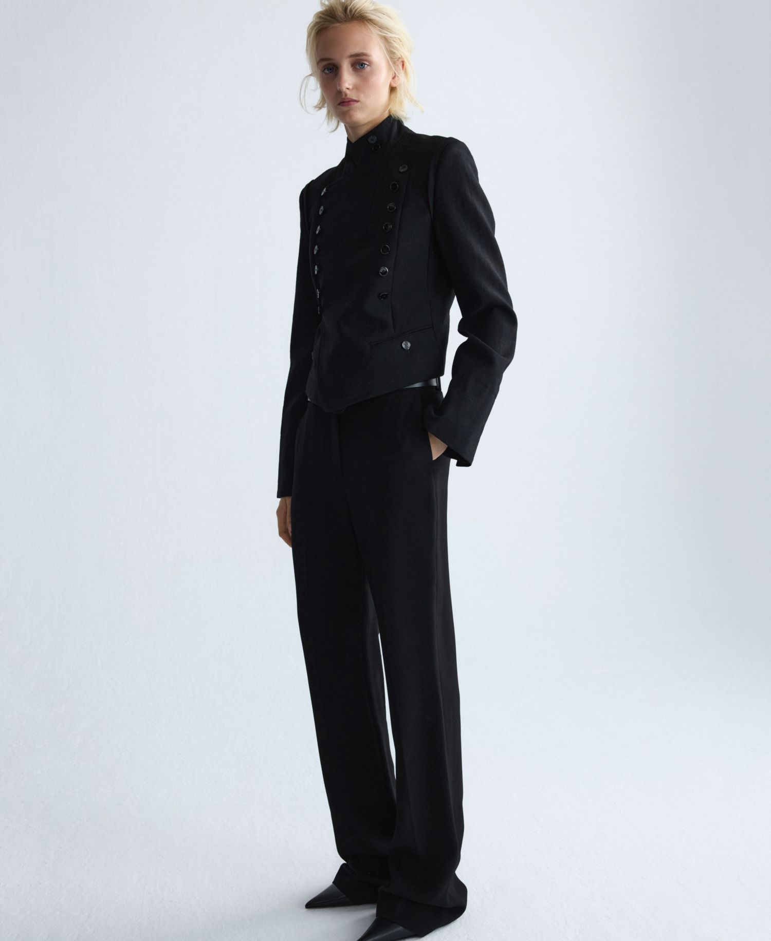 Women's Selection Wide-Leg Wool Suit Trousers
