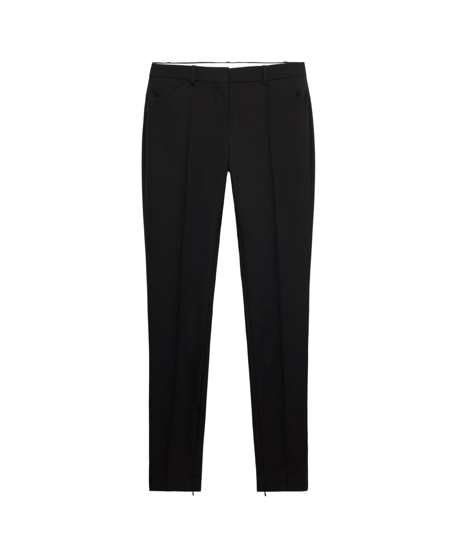 Women's Selection Wool-Blend Straight Mid-Rise Trousers