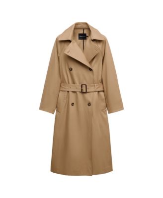 Women's Selection Long Double-Breasted Trench Coat