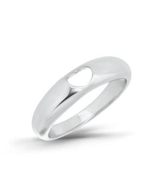 Macy's - Silver-Tone Open Heart Pinky Ring Silver