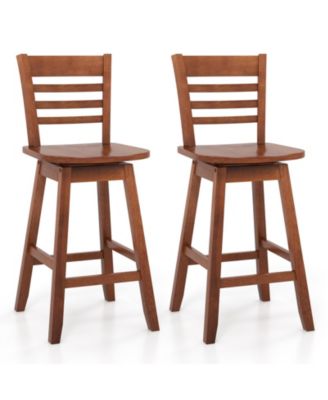 Counter Height Barstools Set of 2 with Footrest for Kitchen Island Bar