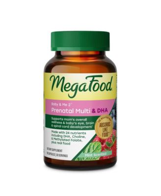 Baby and Me 2 Prenatal Multivitamin and DHA, Choline, Methylfolate and Iron, 90 Ct