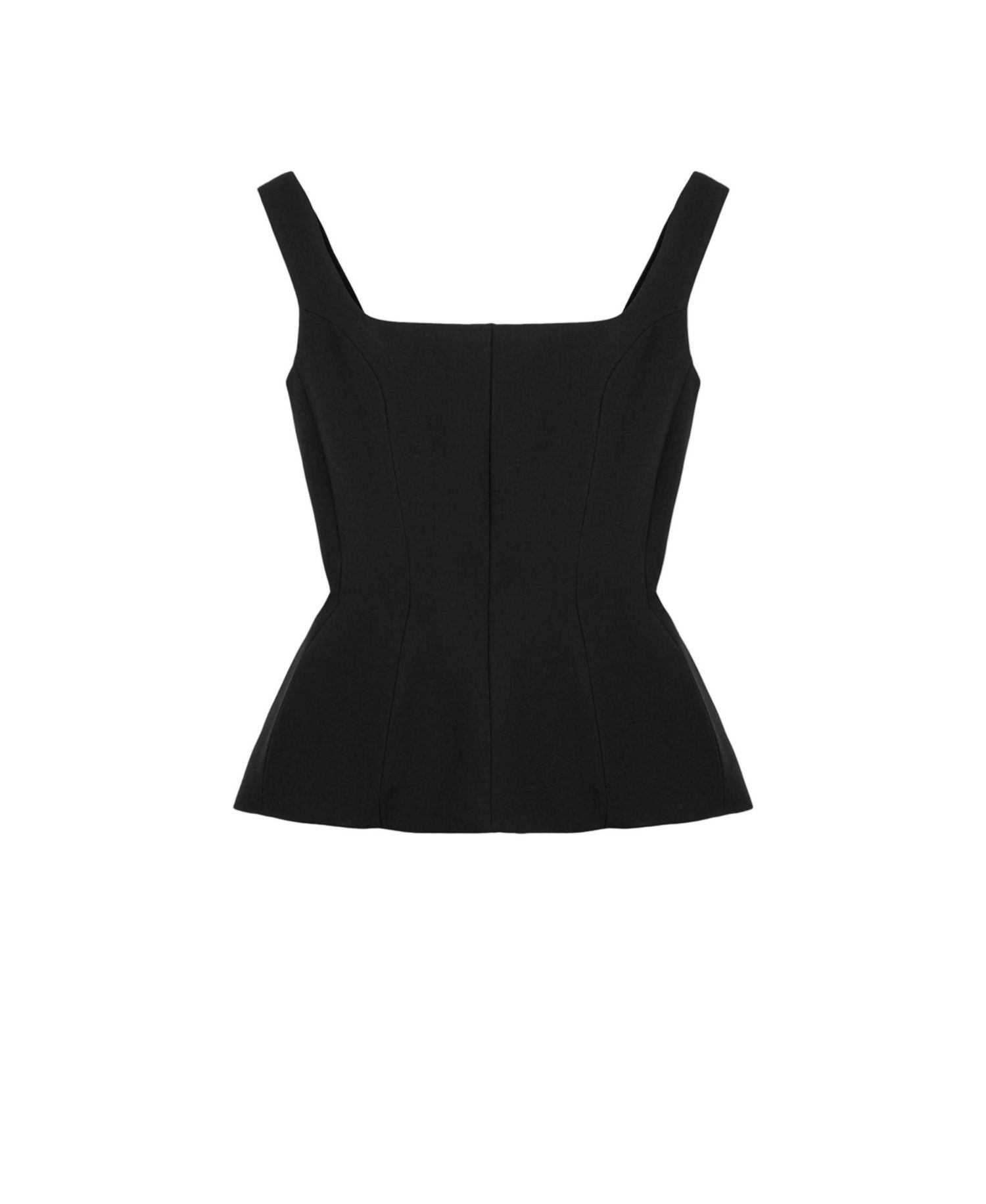 Women's Boned Square Neck Peplum Bustier Top