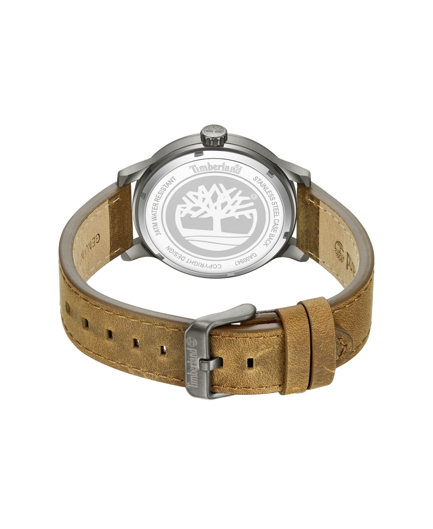Мужские часы Timberland 3-Hand Quartz Tan Genuine Leather 43mm — фото 3