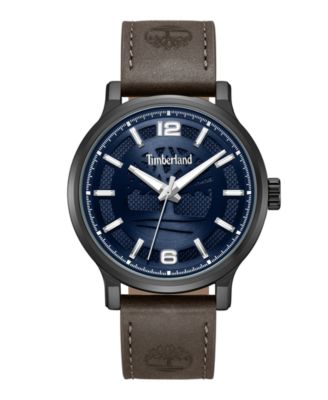 Men's Quartz Analog Leather Watch 43mm