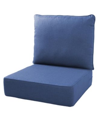 24"x22"x6" Patio Thick Cushions and Pillows Set - Deep Seat Indoor/Outdoor Water and Fade Resistant