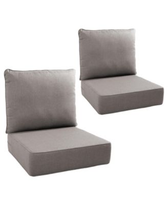 24"x22"x6" Patio Thick Cushions and Pillows Set - Deep Seat Indoor/Outdoor Water and Fade Resistant