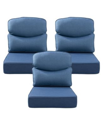 Luxury Smile 24x24x6 Outdoor Cushions, Water Resistant Olefin Deep Seat Cushion for Patio Wicker Chair Sofa