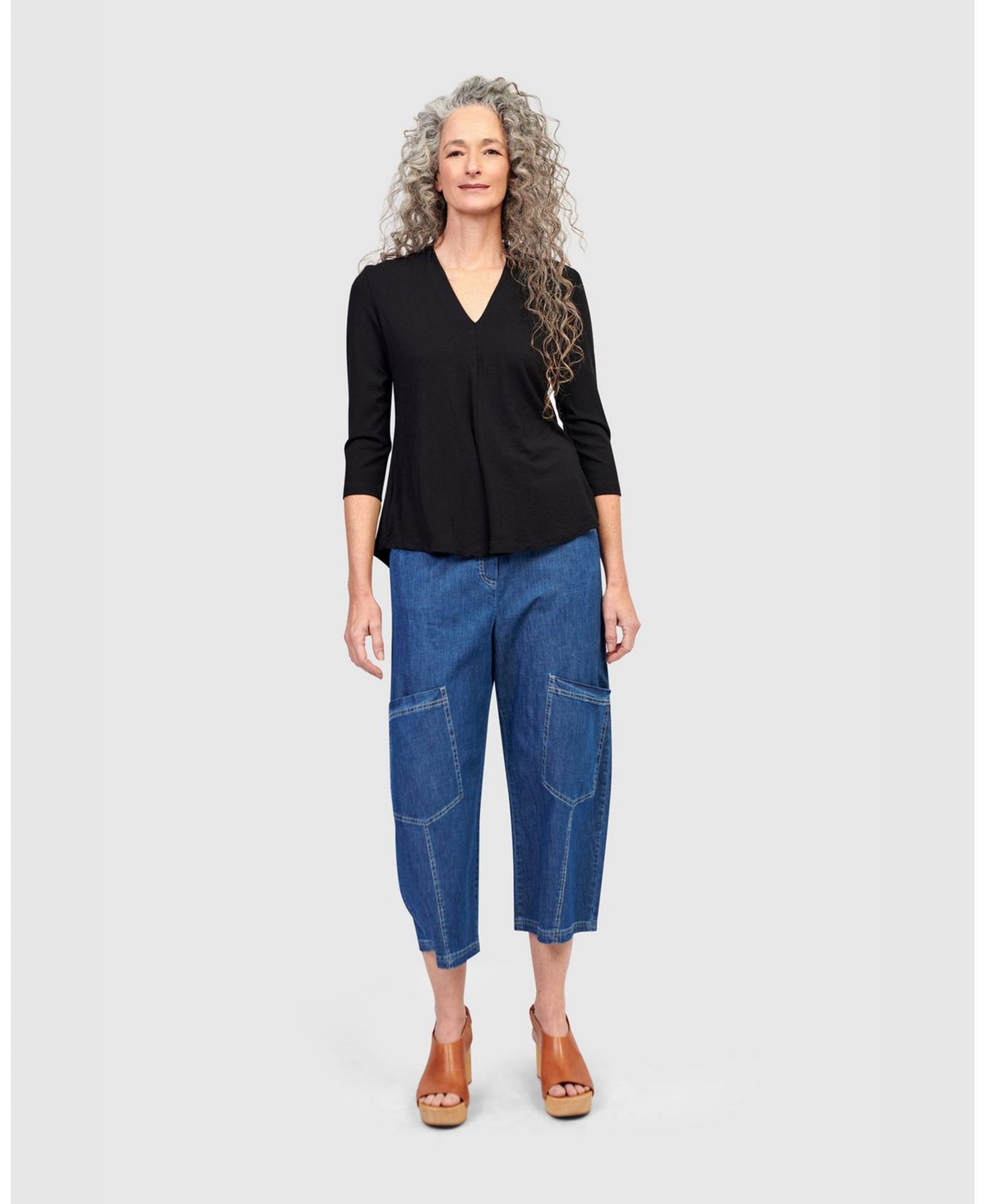 Women's Palma Cargo Elastic-Waist Capri Pants