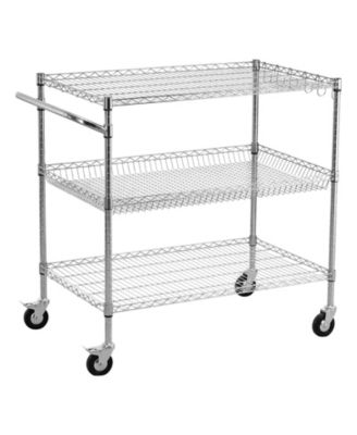 40-Inch Wire Utility Cart with 1000-Lb Load Capacity