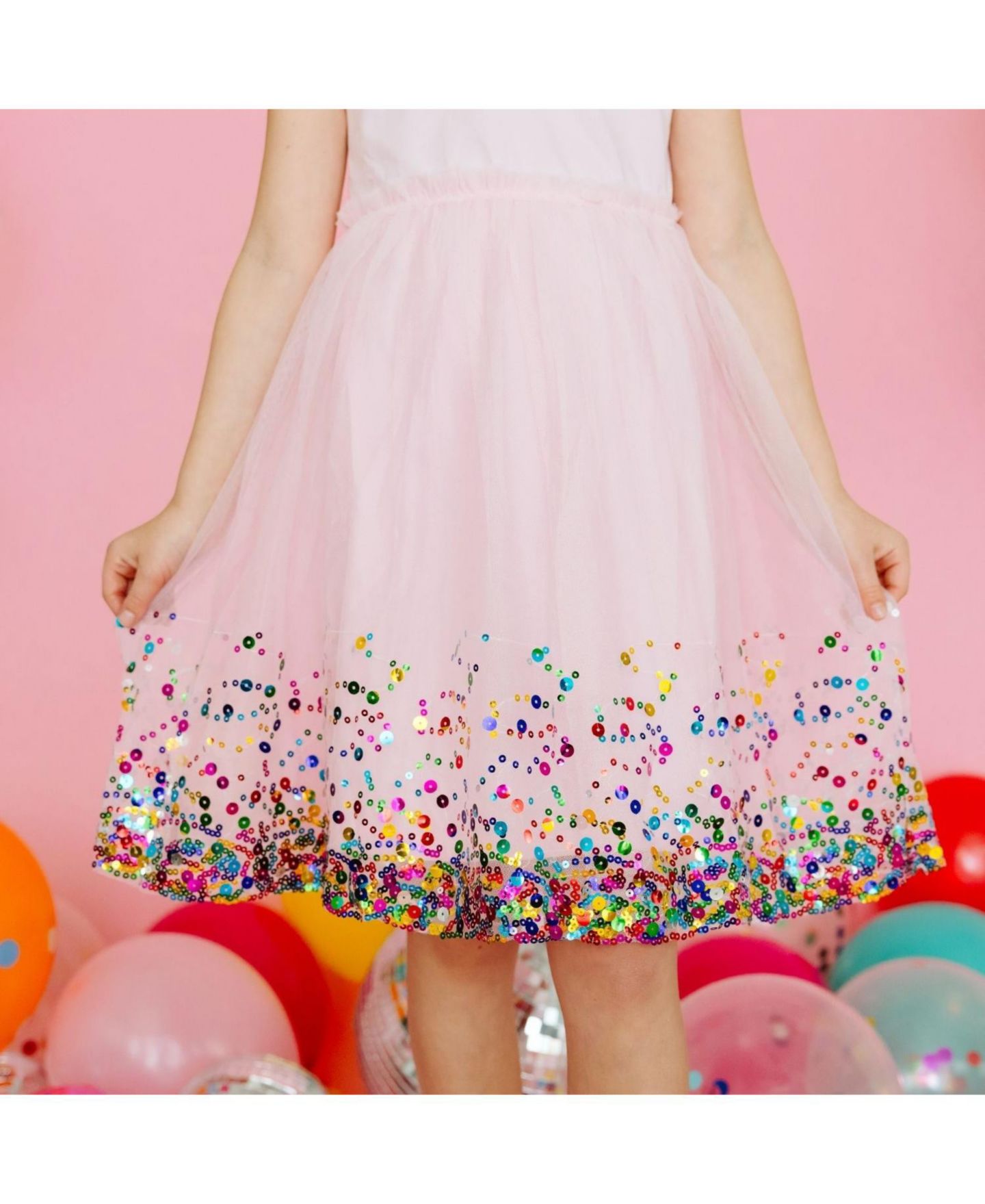Платье Sweet Wink Pink Confetti Short Sleeve Tutu Dress для девочек-малышей, цвет: Розовый — фото 4