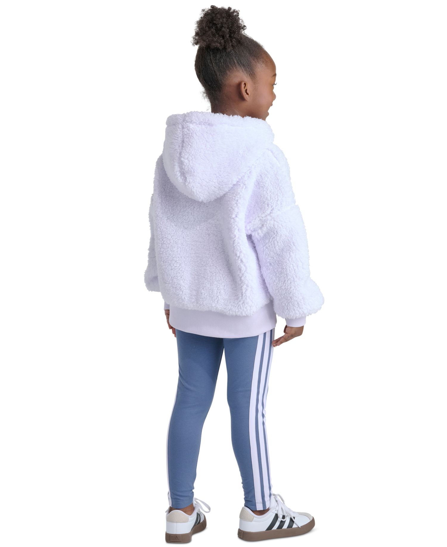 Girls' 2T-6X Long-Sleeve Sherpa Hoodie and Leggings, 2-Piece Set