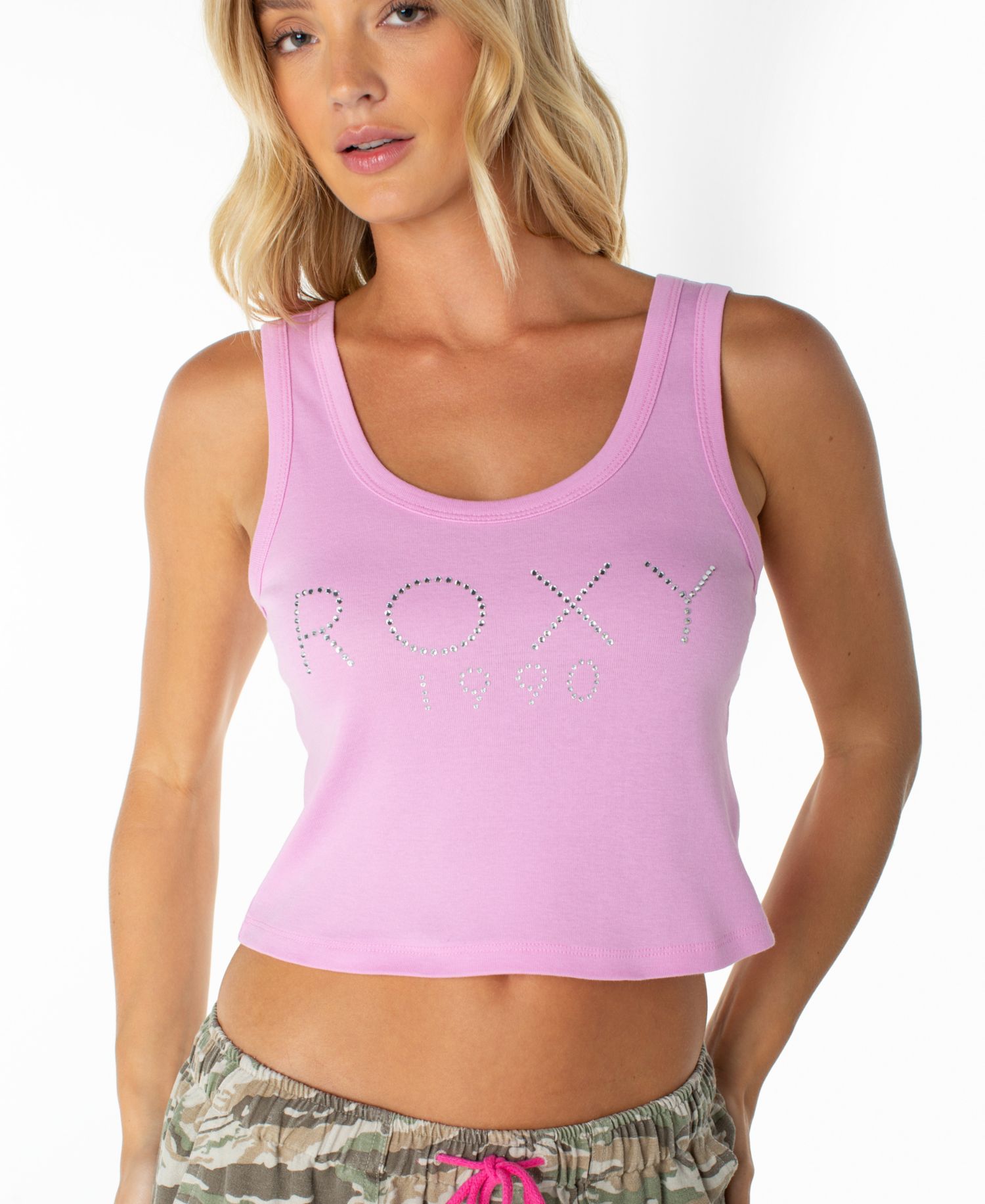 Women's Shine Bright Scoop Baby Ribbed Tank