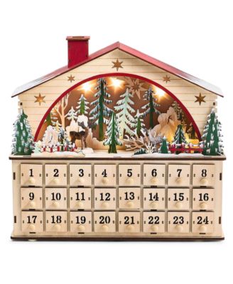 Heritage Cabin Advent Calendar with LED Lights