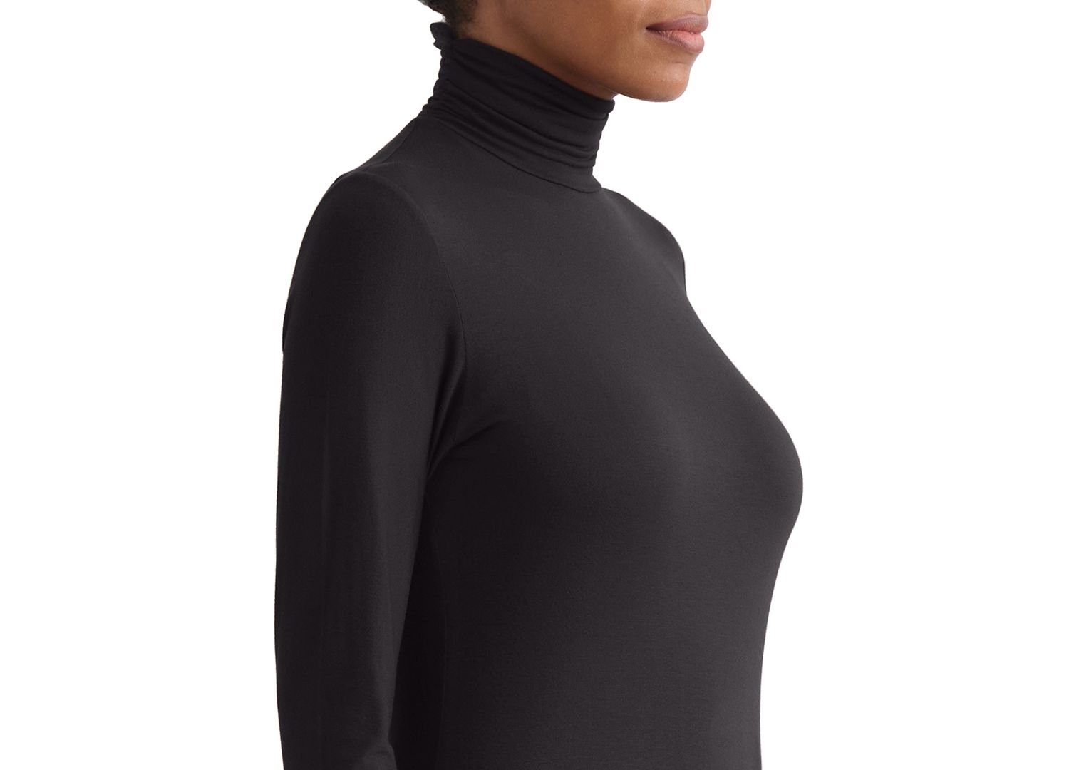 Women's Shirred Pullover Turtleneck Top