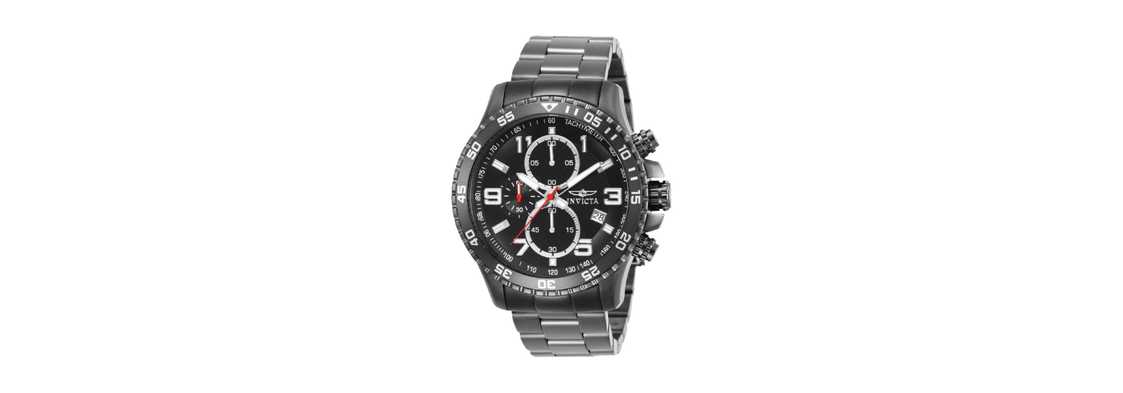Invicta Men's Quartz Mach Gala Gunmetal Stainless Steel Watch, 48mm