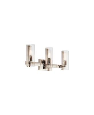 Jemsa 22 3/4"W Polished Nickel 3-Light Bath Light