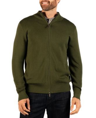 Men's Fine Knit Full Zip Sweater