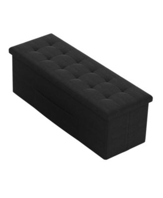 43-Inch Folding Storage Ottoman for Bedroom Corners