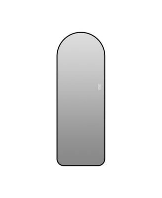 65 x 24 Inch Arched LED Full Length Mirror Wall Mounted Backlit 3 Color Temp Stepless Dimming for Bedroom Closet Dressing Room
