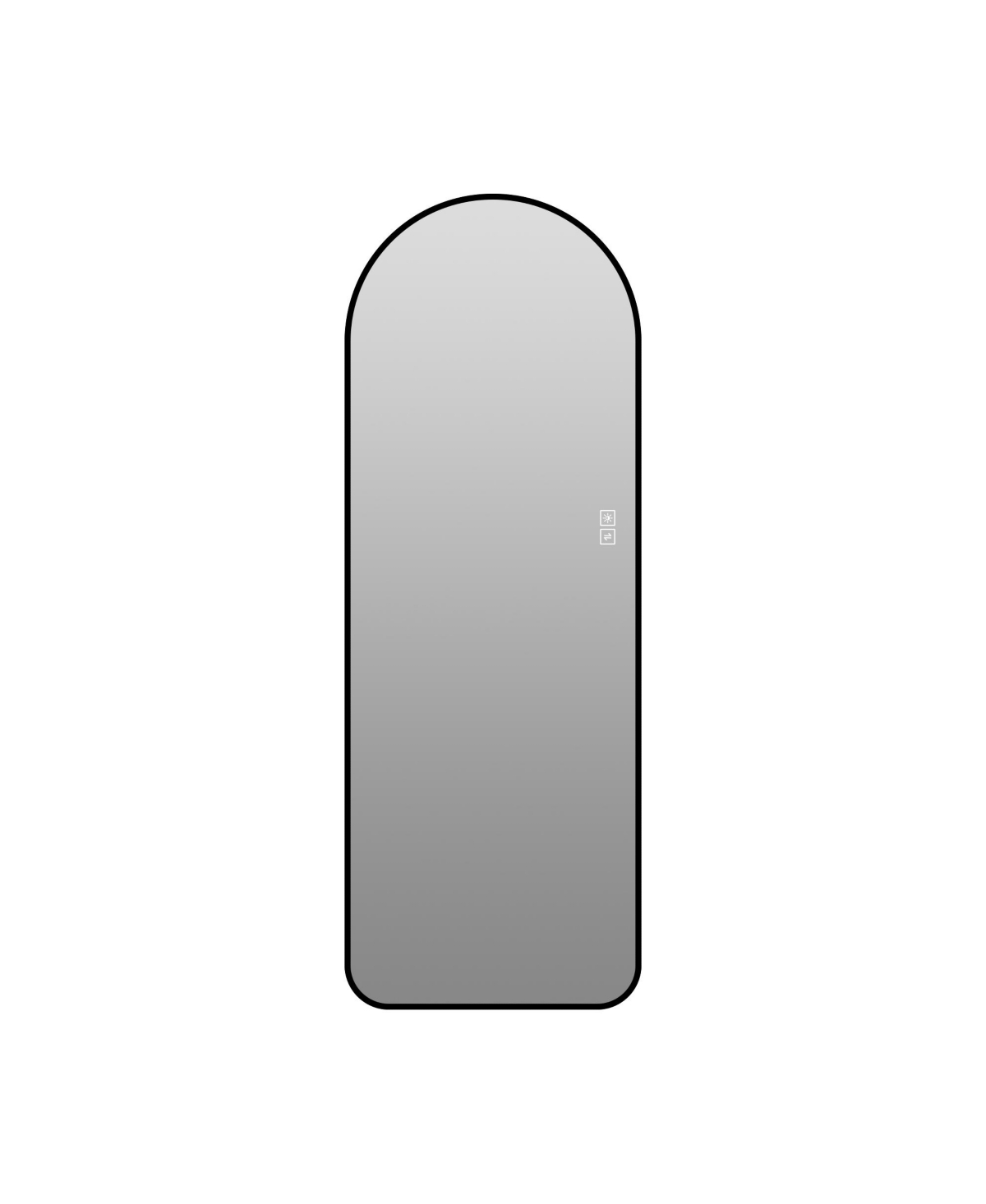 Busdays 65 x 24 Inch Arched Led Full Length Mirror Wall Mounted Backlit 3 Color Temp Stepless Dimming for Bedroom Closet Dressing Room