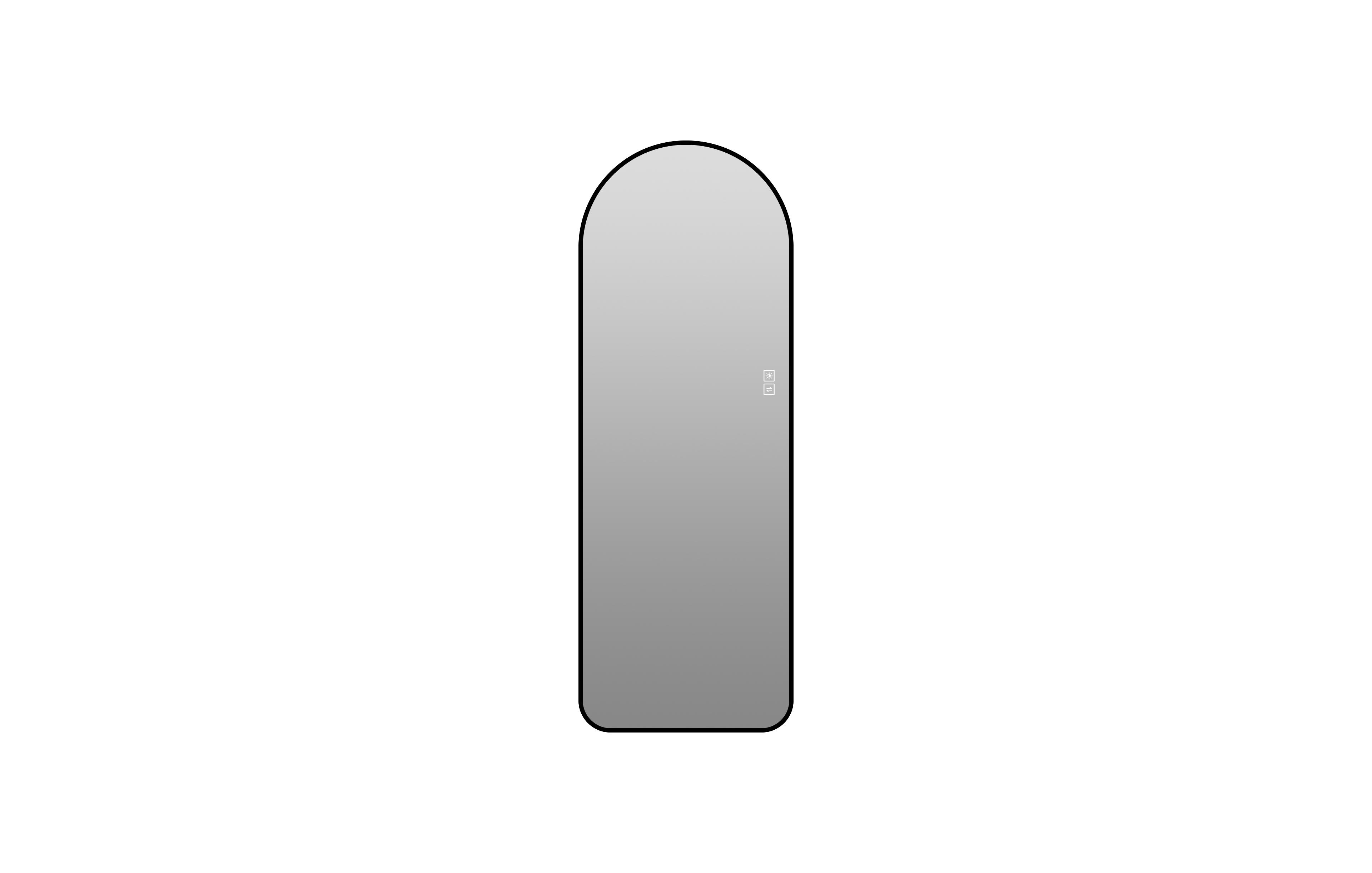 Busdays 65 x 24 Inch Arched Led Full Length Mirror Wall Mounted Backlit 3 Color Temp Stepless Dimming for Bedroom Closet Dressing Room