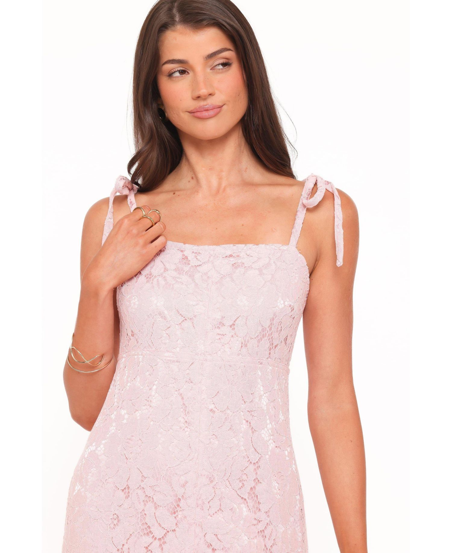 Women's Nicolette Lace Floral Square Neck Maxi Dress