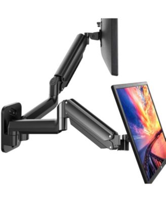 Height Adjustable Swivel Tilt Dual Monitor Wall Mount, VESA Compatible