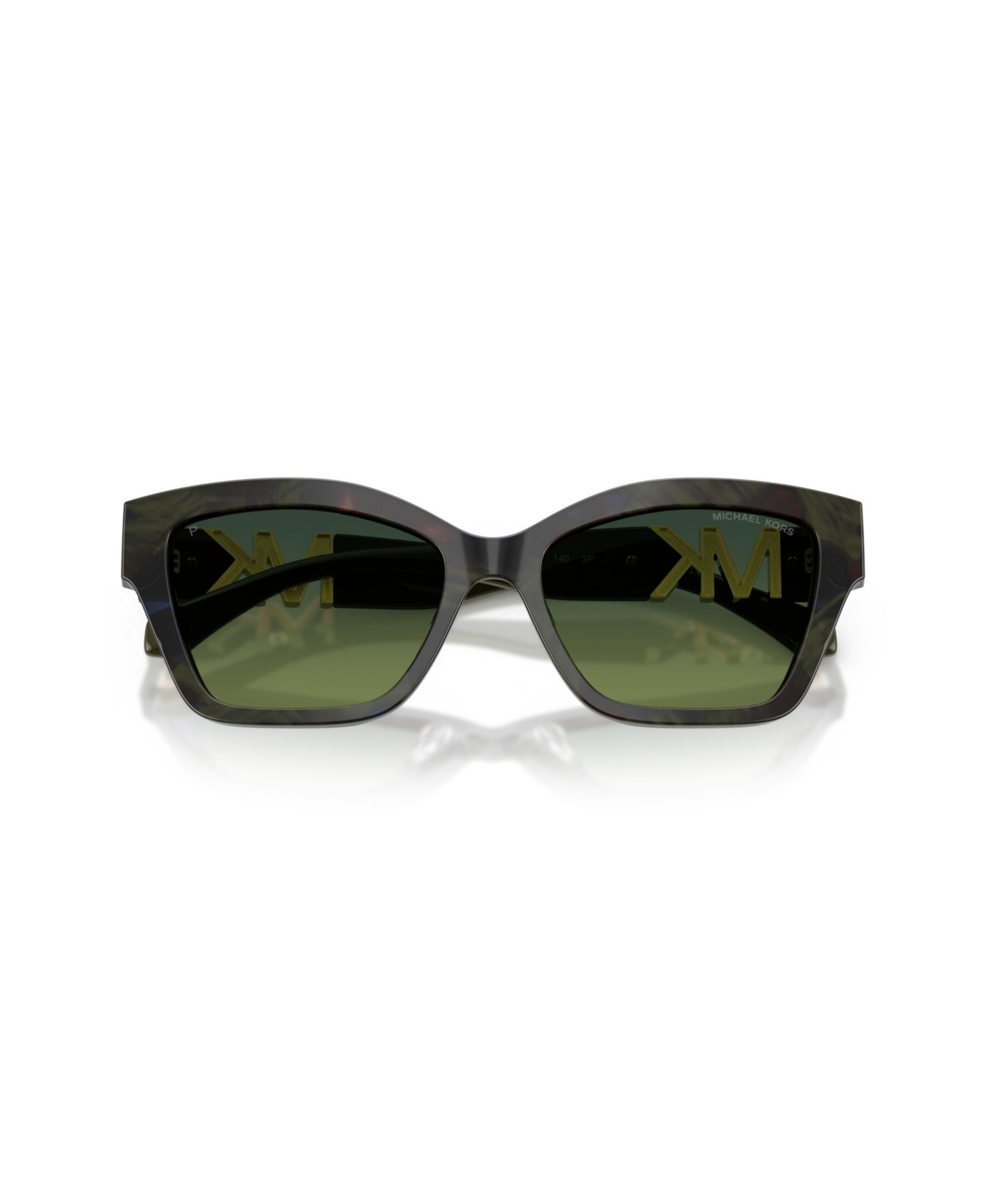 Женские солнцезащитные очки Michael Kors Polarized Square Sunglasses Santa Barbara MK2292U, цвет: Оливковый камуфляжный черепаховый — фото 4