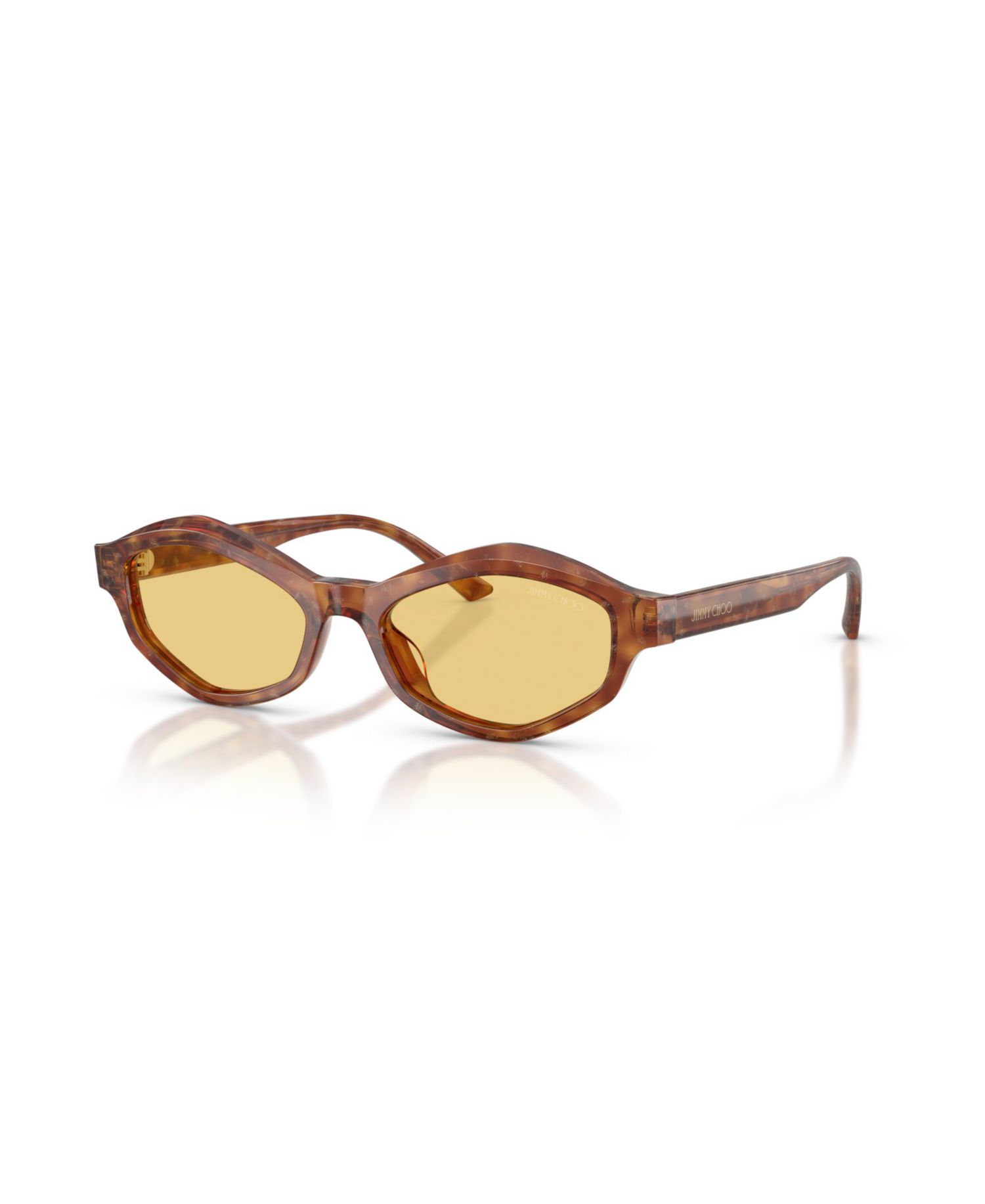 Women's Geometric Yellow-Lens Sunglasses JC5077U