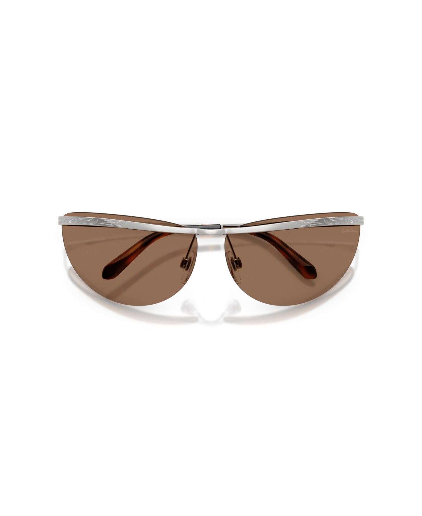 Женские солнцезащитные очки Ralph Lauren Cat Eye RL7097, цвет: Блестящий серебряный — фото 5