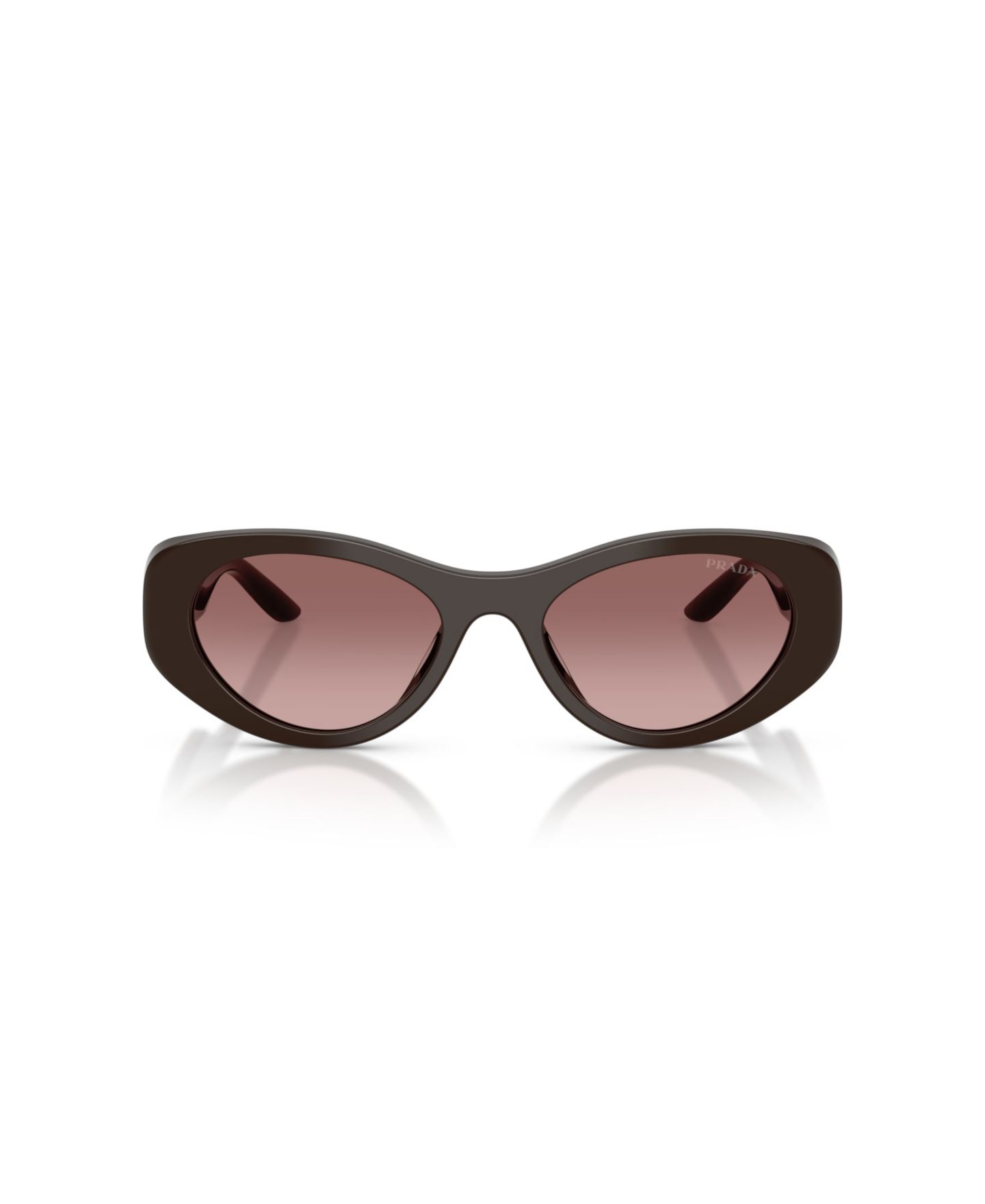 Женские солнцезащитные очки Prada Oval Acetate Sunglasses PR D23SU, цвет: Cigar — фото 2