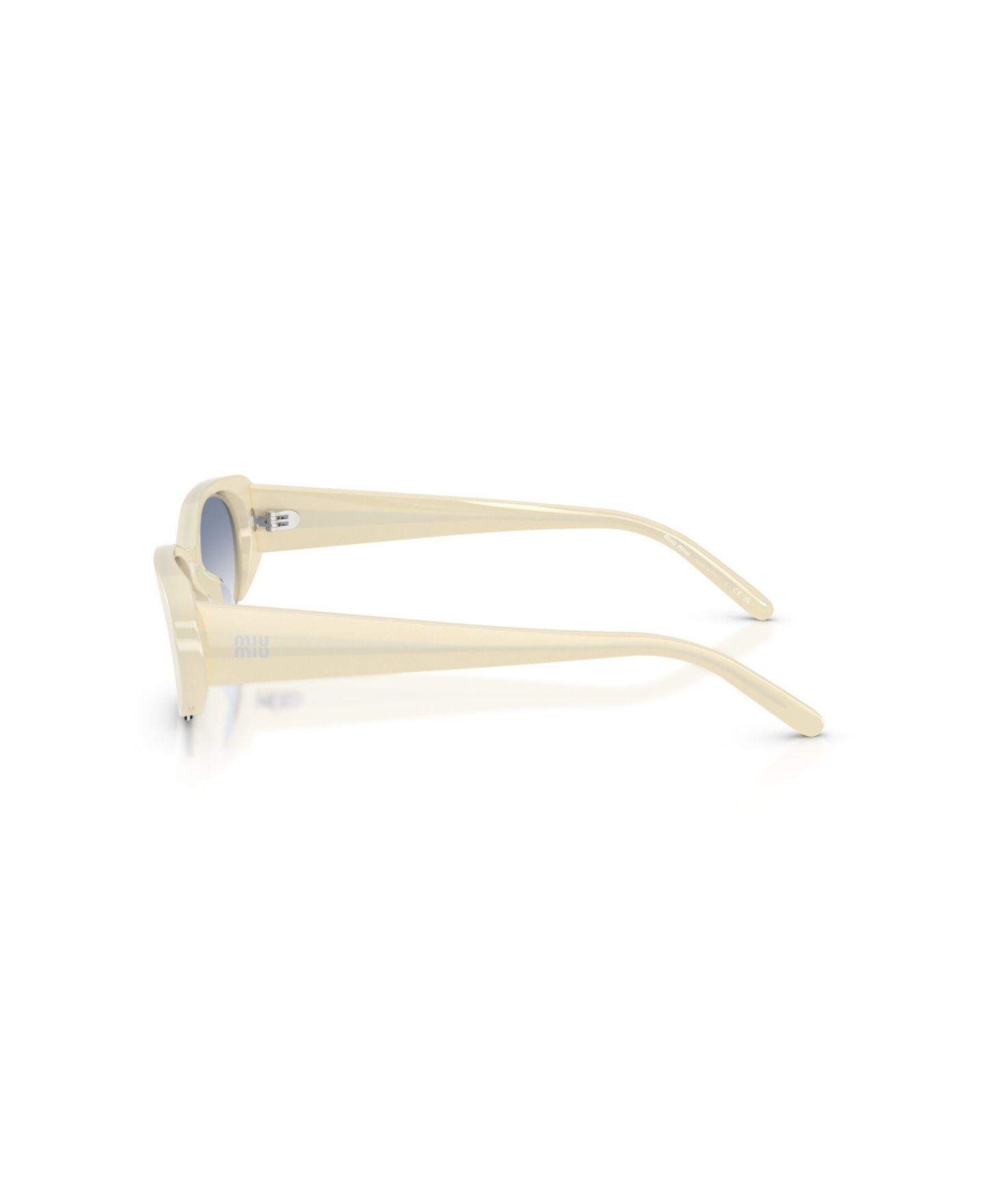 Женские солнцезащитные очки MIU MIU Oval Gradient Sunglasses MU C05SU, цвет: Белый — фото 3