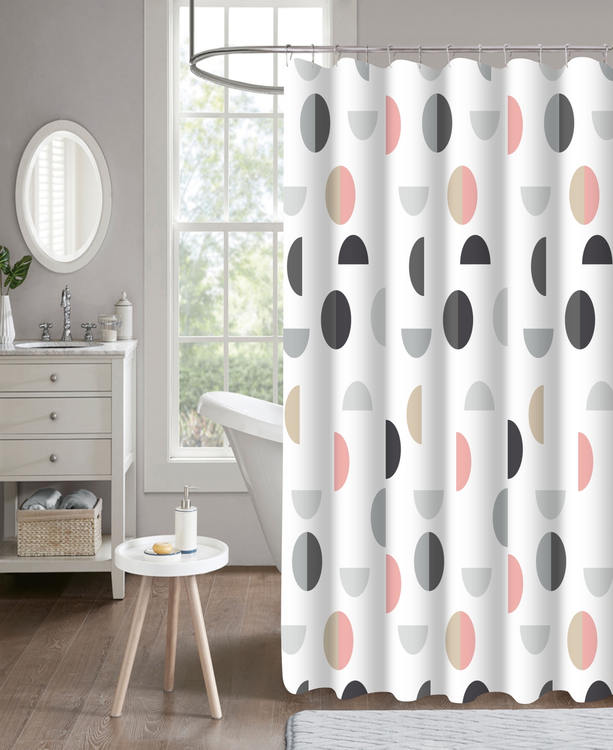 Popular Bath Geometric 14-piece Shower Curtain And Liner Set In Multi