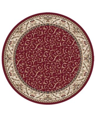 Pesaro Scroll 5'3"x5'3" Round Area Rug