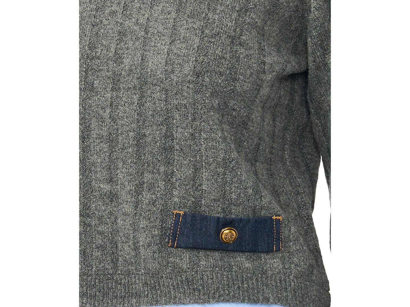 Женский свитер CeCe Long-Sleeve Collared Twofer, цвет: Соляной — фото 3