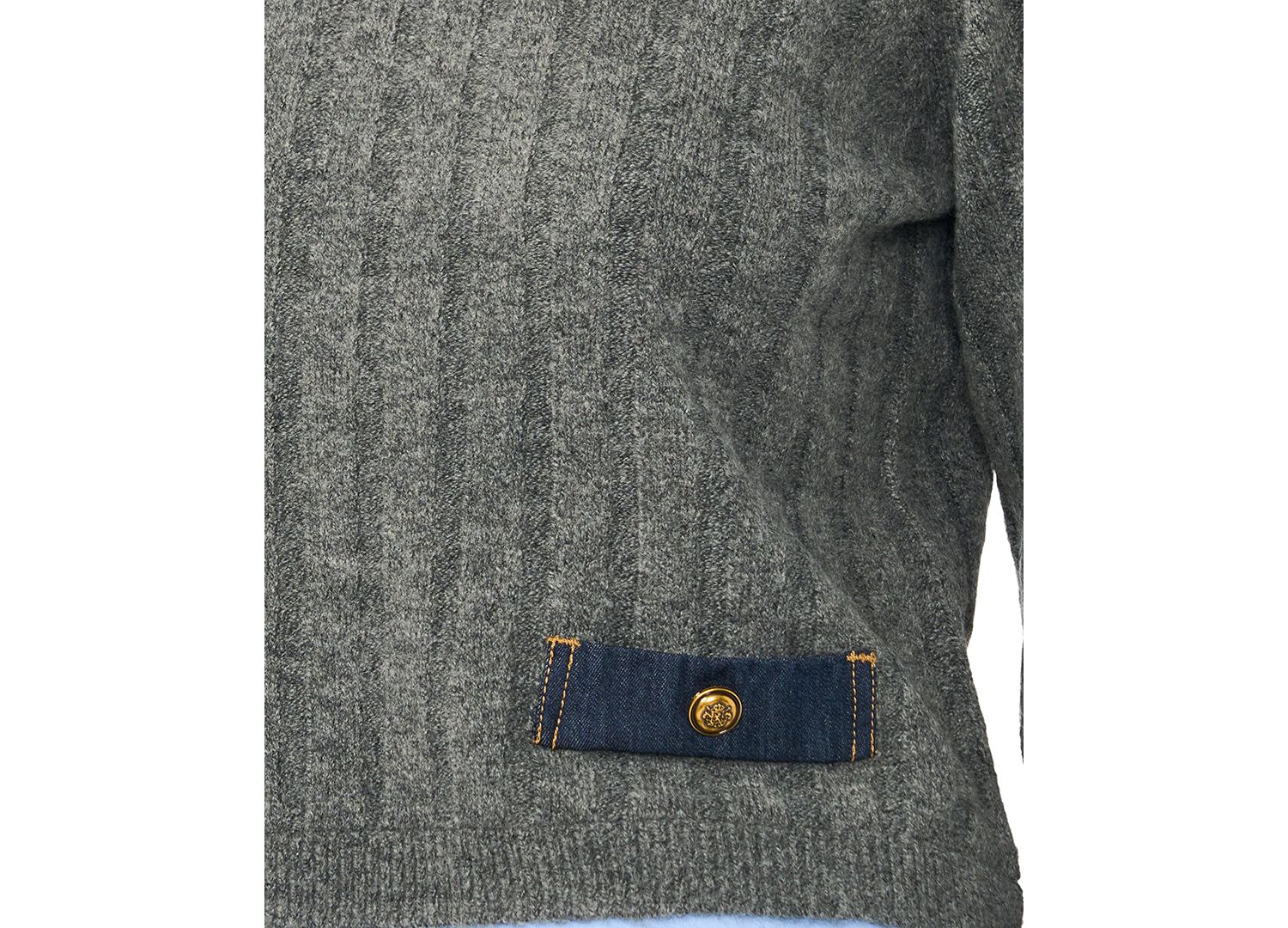 Women's Long-Sleeve Collared Twofer Sweater