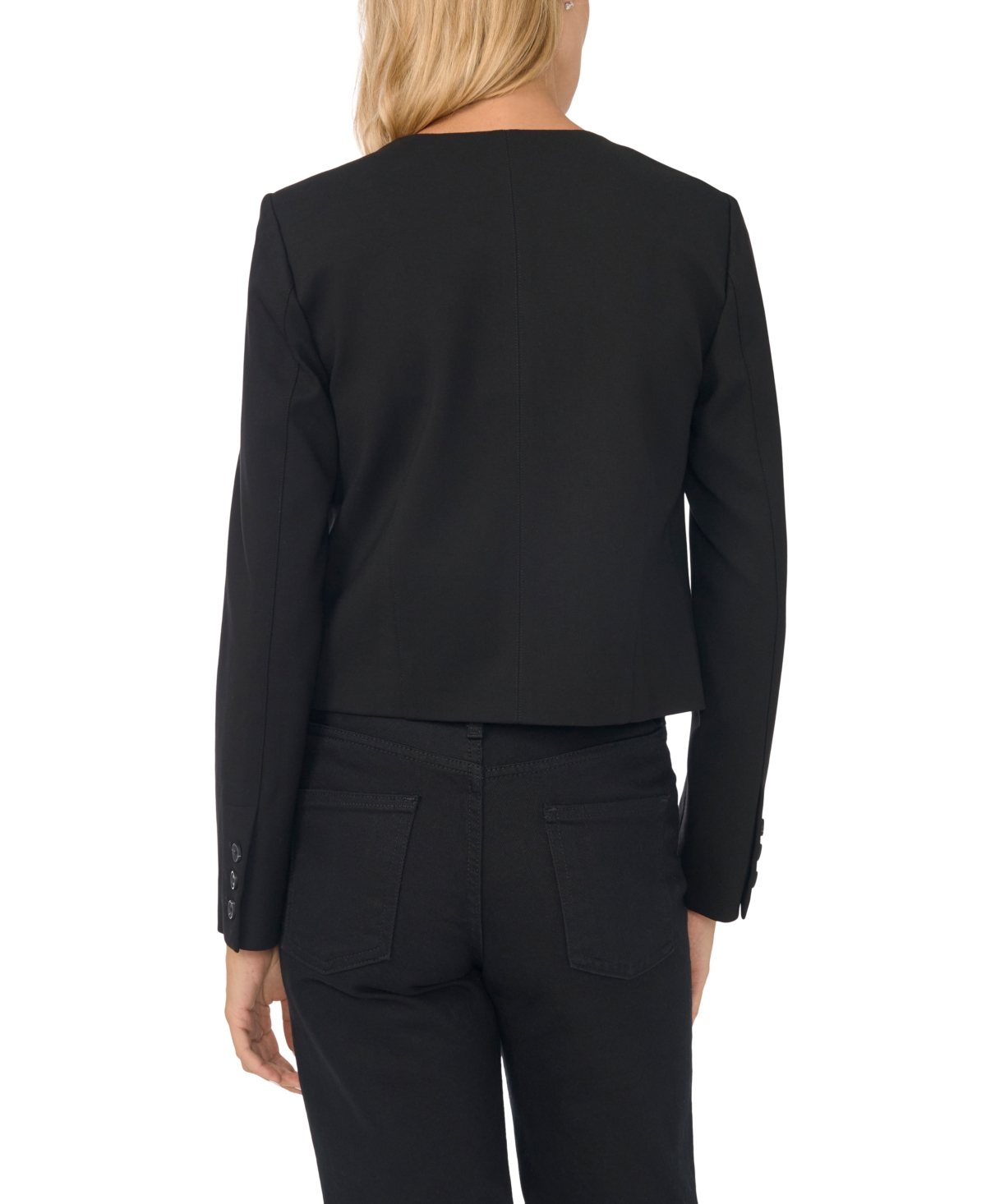 CeCe Women's Lady Long-Sleeve Cropped Patch-Pocket Jacket