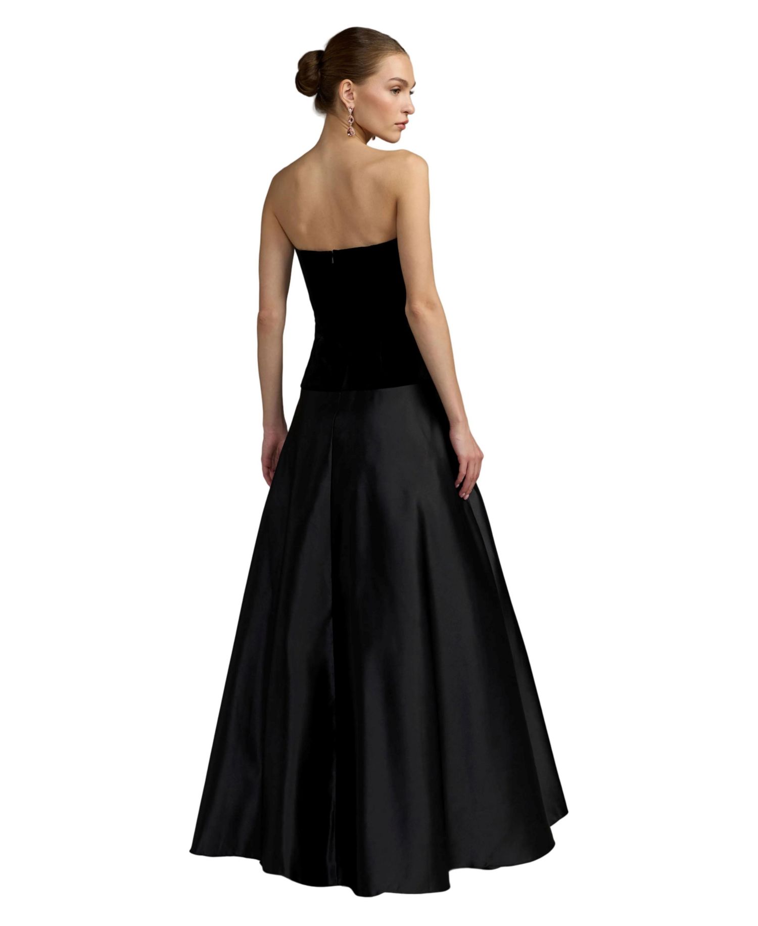 Women's Strapless Velvet Bow-Detail Ball Gown