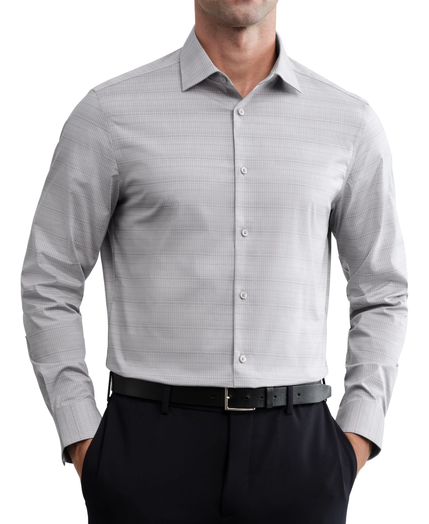 Men's Wrinkle-Free Slim-Fit Cotton-Blend Dress Shirt