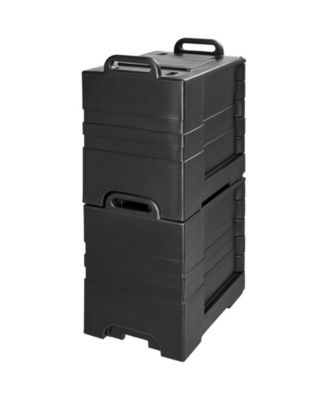 81 Qt Insulated Front Loading Food Pan Carrier 2 Pack with Double Buckles and Handles