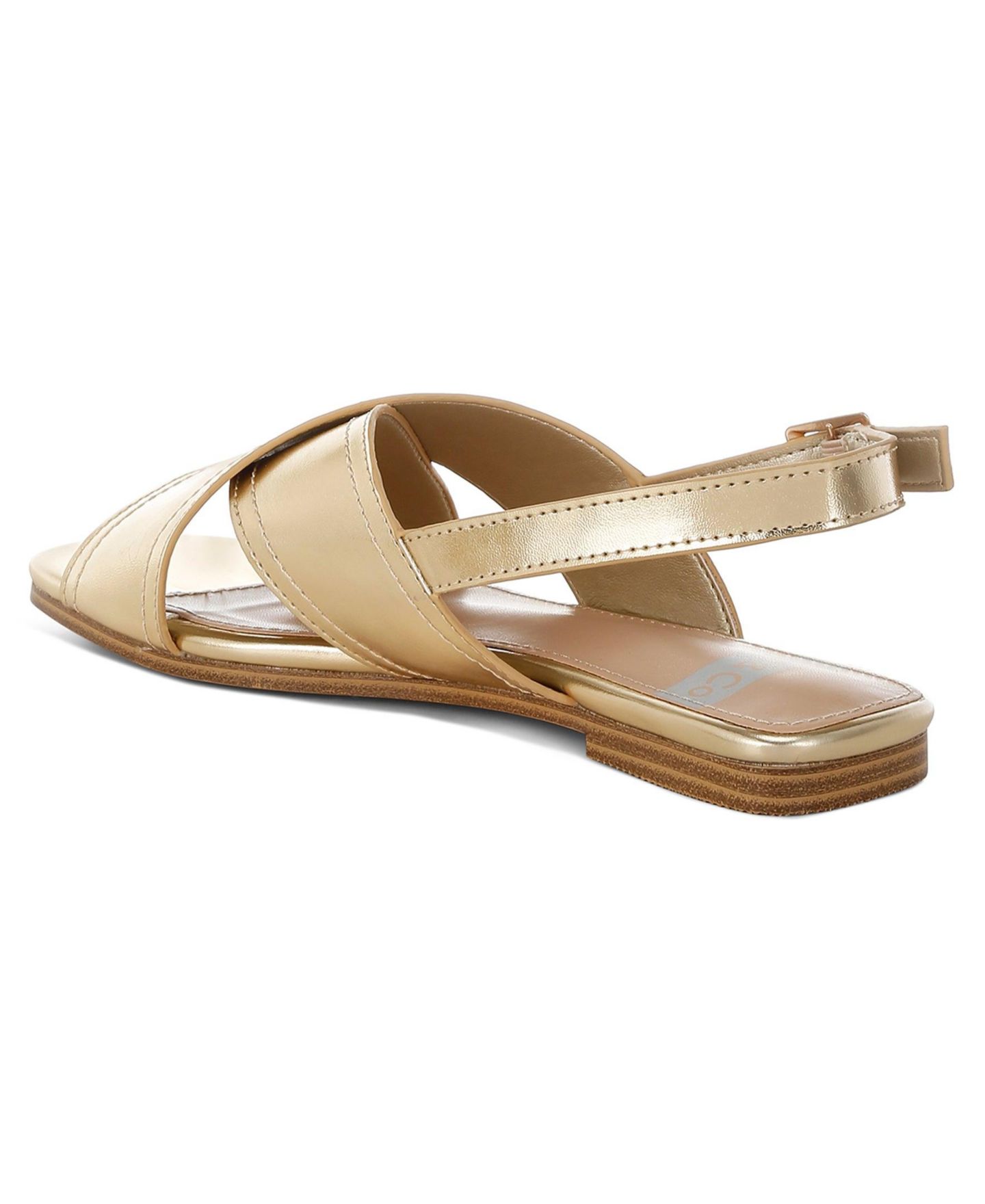 Женские балетки Rag & Co Kanon Metallic Pleather Criss-Cross Flats, цвет: Золотой металлик — фото 8