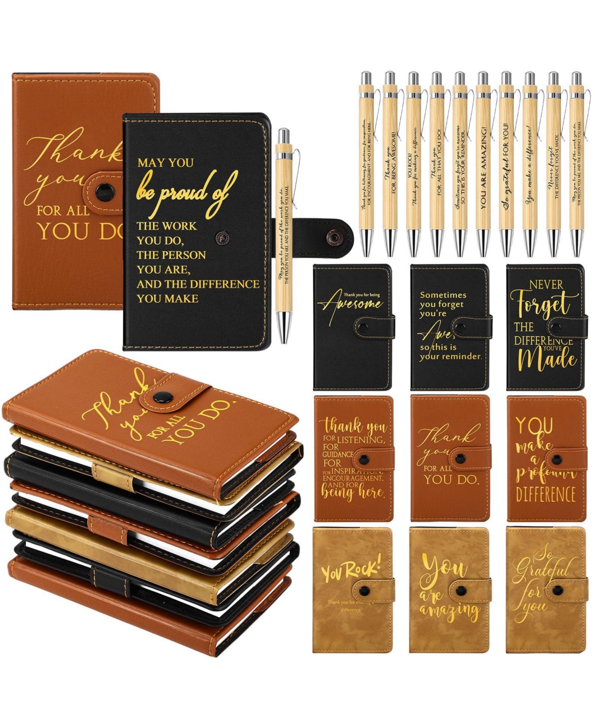 Danrong 30 Sets Thank You Journals With Pens Bulk Employee Appreciation Teacher Gifts